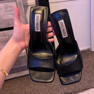 Steve Madden black block heels